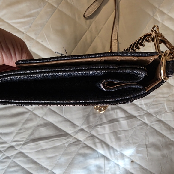 Anne Klein Black and Gold Crossbody Bag - Picture 4 of 9